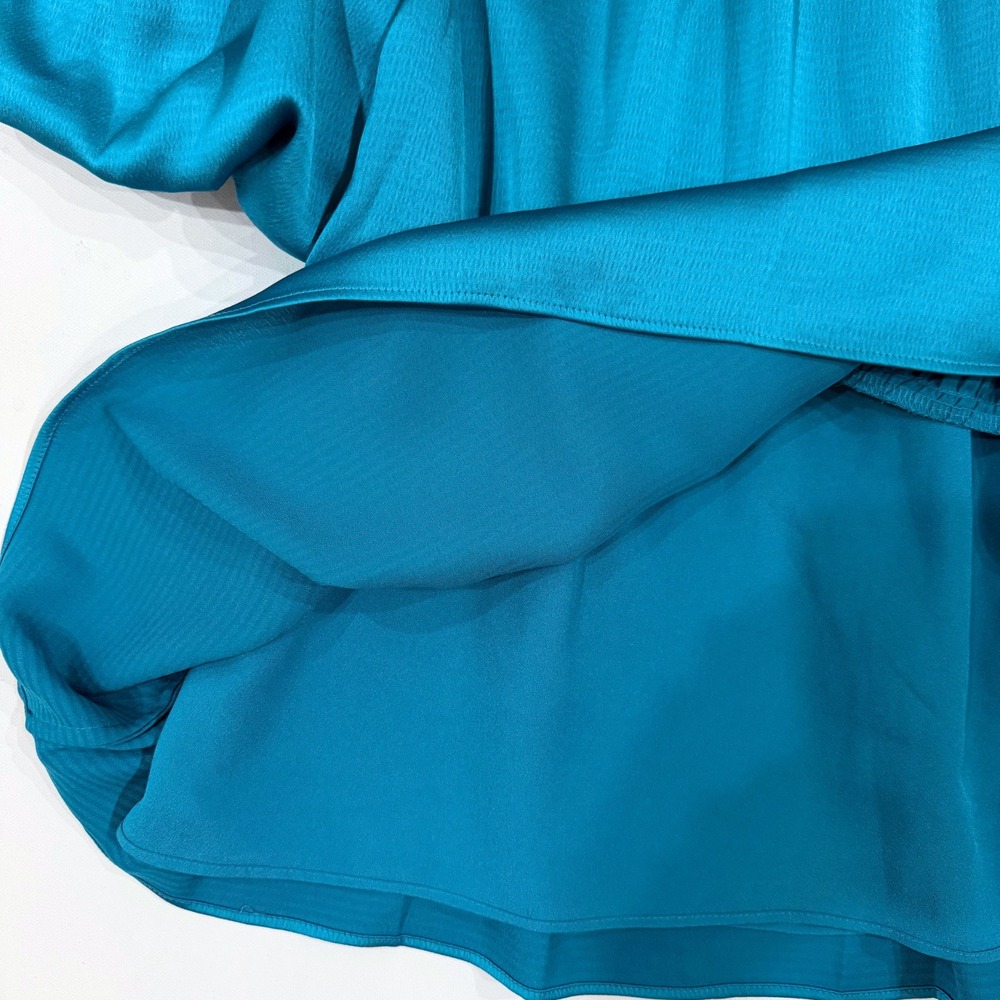 Lilly Pulitzer Blakelynn Elbow Sleeve Top Blue Rhapsody Teal Size 6 Balletcore - Picture 6 of 8